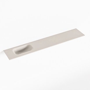 MONDIAZ EDEN Linen solid surface inleg wastafel voor toiletmeubel 120cm. Positie wasbak links