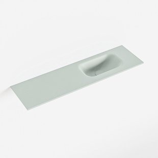 MONDIAZ EDEN Greey solid surface inleg wastafel voor toiletmeubel 80cm. Positie wasbak rechts