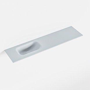 MONDIAZ EDEN Clay solid surface inleg wastafel voor toiletmeubel 90cm. Positie wasbak links