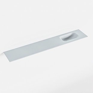 MONDIAZ EDEN Clay solid surface inleg wastafel voor toiletmeubel 120cm. Positie wasbak rechts