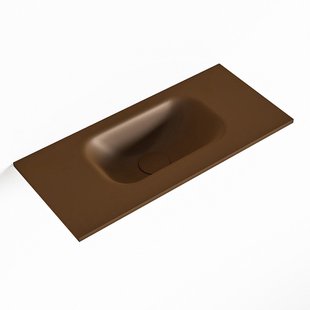 MONDIAZ EDEN Rust solid surface inleg wastafel voor toiletmeubel 50cm. Positie wasbak midden