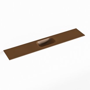 MONDIAZ EDEN Rust solid surface inleg wastafel voor toiletmeubel 120cm. Positie wasbak midden