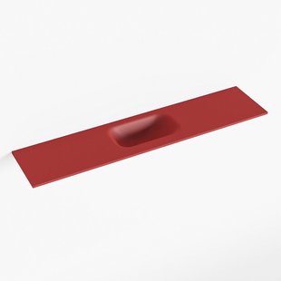 MONDIAZ EDEN Fire solid surface inleg wastafel voor toiletmeubel 100cm. Positie wasbak midden