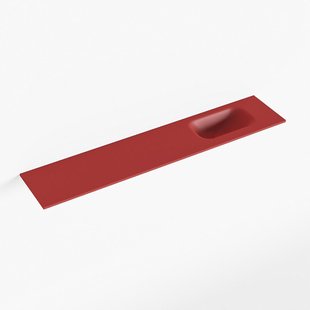 MONDIAZ EDEN Fire solid surface inleg wastafel voor toiletmeubel 110cm. Positie wasbak rechts
