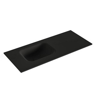 MONDIAZ LEX Urban solid surface inleg wastafel voor toiletmeubel 70cm. Positie wasbak links