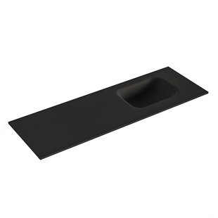 MONDIAZ LEX Urban solid surface inleg wastafel voor toiletmeubel 90cm. Positie wasbak rechts