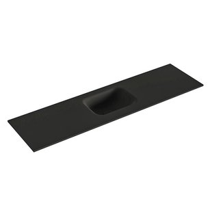 MONDIAZ LEX Urban solid surface inleg wastafel voor toiletmeubel 110cm. Positie wasbak midden