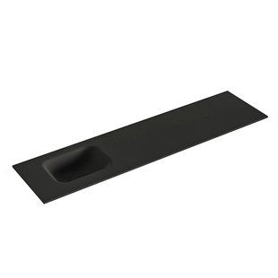 MONDIAZ LEX Urban solid surface inleg wastafel voor toiletmeubel 120cm. Positie wasbak links