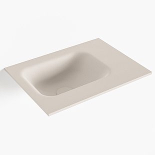 MONDIAZ LEX Linen solid surface inleg wastafel voor toiletmeubel 40cm. Positie wasbak links MONDIAZ LEX Linen solid surface inleg wastafel voor toiletmeubel 40cm. Positie wasbak links