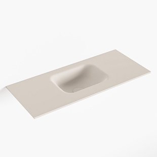 MONDIAZ LEX Linen solid surface inleg wastafel voor toiletmeubel 70cm. Positie wasbak midden