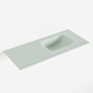MONDIAZ LEX Greey solid surface inleg wastafel voor toiletmeubel 70cm. Positie wasbak rechts