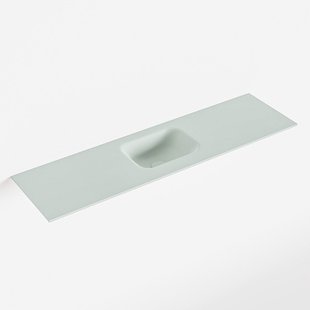 MONDIAZ LEX Greey solid surface inleg wastafel voor toiletmeubel 110cm. Positie wasbak midden