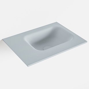 MONDIAZ LEX Clay solid surface inleg wastafel voor toiletmeubel 40cm. Positie wasbak rechts