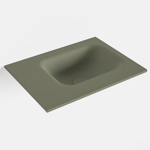 MONDIAZ LEX Army solid surface inleg wastafel voor toiletmeubel 40cm. Positie wasbak rechts