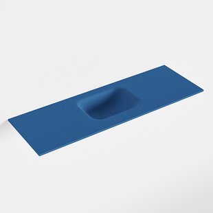 MONDIAZ LEX Jeans solid surface inleg wastafel voor toiletmeubel 90cm. Positie wasbak midden