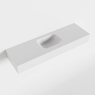 MONDIAZ LEX Talc vrijhangende solid surface wastafel 100cm. Positie wasbak midden