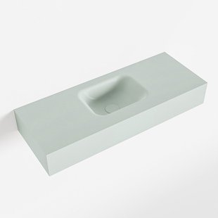 MONDIAZ LEX Greey vrijhangende solid surface wastafel 80cm. Positie wasbak midden