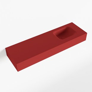 MONDIAZ LEX Fire vrijhangende solid surface wastafel 100cm. Positie wasbak rechts