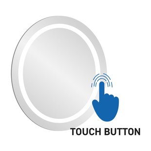 Ronde Badkamerspiegel BWS Omega 60cm Met Verlichting