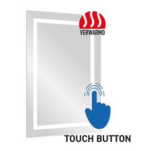 Badkamerspiegel BWS Queen 60x80 cm Met Verlichting en Verwarming