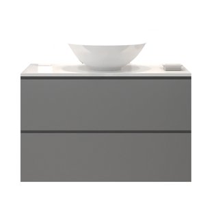 Badkamermeubelset Gliss Hermes 90 cm Beton Grijs Met Waskom