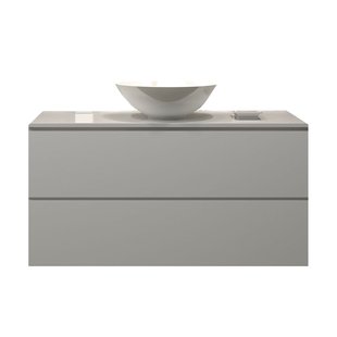 Badkamermeubelset Gliss Hermes 100 cm Mat Wit Met Waskom