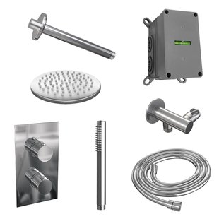 Inbouw Regendouche Set Brauer Chrome Edition Plafond Uitloop Ronde Hoofddouche 20 cm