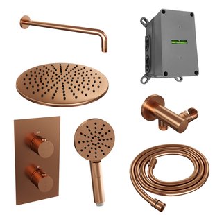 Inbouw Regendouche Set Brauer Copper Edition Gebogen Wanduitloop Ronde Hoofddouche 30 cm Met Handdouche 3 Standen Koper Inbouw Regendouche Set Brauer Copper Edition Gebogen Wanduitloop Ronde Hoofddouche 30 cm Met Handdouche 3 Standen Koper