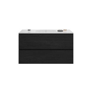 Badkamermeubelset Gliss Zeus 100 cm Zwart Eiken