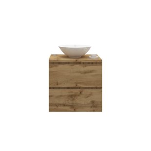 Badkamermeubelset Gliss Zeus 70 cm Rustiek Eiken Met Waskom