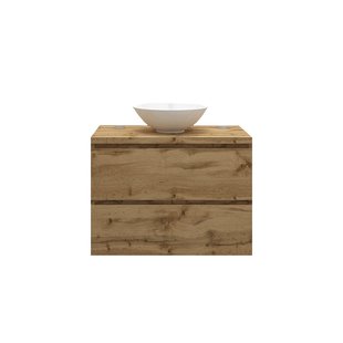 Badkamermeubelset Gliss Zeus 80 cm Rustiek Eiken Met Waskom