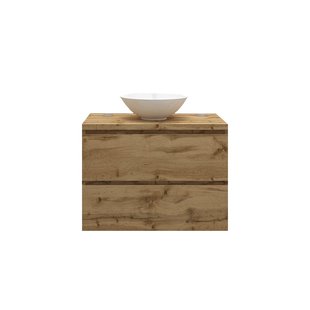 Badkamermeubelset Gliss Zeus 90 cm Rustiek Eiken Met Waskom