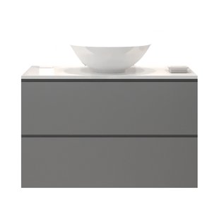 Badkamermeubelset Gliss Zeus 90 cm Beton Grijs Met Waskom