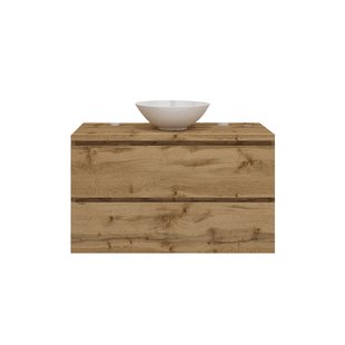 Badkamermeubelset Gliss Zeus 100 cm Natuur Eiken Met Waskom