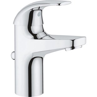 Wastafelkraan GROHE Start Curve 1-gats S-size met Waste en 28 mm Cartouche Chroom