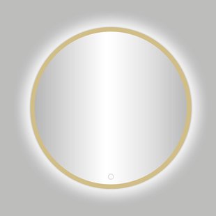 Badkamerspiegel Best Design Venetie Nancy LED Verlichting 140x140 cm Rond Mat Goud