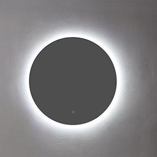 Badkamerspiegel Sanilux Rond LED 3 Kleuren Instelbaar Dimbaar 100x2.5 cm Messing Geborsteld Goud