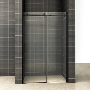 Douchedeur BWS Vidrios 2-Delig Nisdeur Schuifbaar 120x200 cm 8 mm NANO Mat Zwart