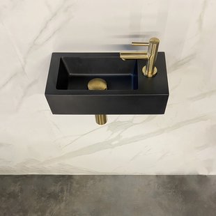 Fonteinset BWS Rinka 36x18x9 cm Rechts Quartz Messing Geborsteld Goud Fonteinset BWS Rinka 36x18x9 cm Rechts Quartz Messing Geborsteld Goud