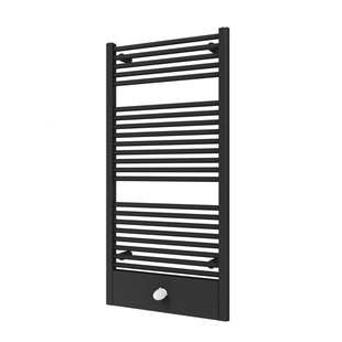 Designradiator BWS Locco Middenaansluiting 121,5x60 cm 660 Watt Mat Zwart