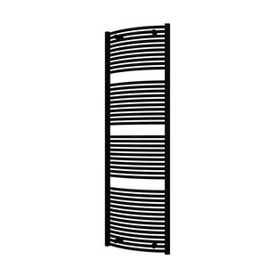 Designradiator BWS Odro Gebogen met Zijaansluiting 180,8x58,5 cm 1112 Watt Donkergrijs Structuur