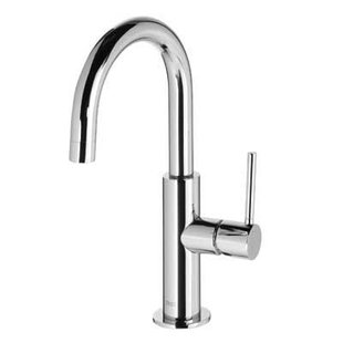 Wastafelmengkraan Tres Study Exclusive 27,5 cm met Hendel Uitloop Gebogen Rond Chroom