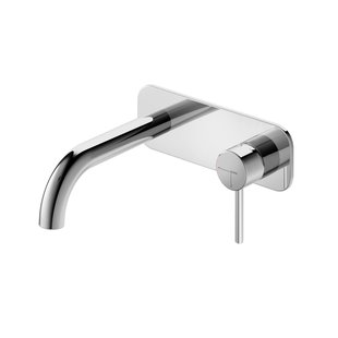 Wastafelmengkraan Hotbath Buddy inbouw 3+3 inbouwsysteem 1-hendel Gebogen 16.4 cm Met Achterplaat Chroom