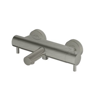 Badthermostaat Hotbath Cobber Opbouw 2-knop 26 cm Geborsteld Nikkel