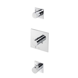 Inbouw Douchekraan Hotbath Laddy Thermostaat 2 Stopkraan Vierkant Chroom Inbouw Douchekraan Hotbath Laddy Thermostaat 2 Stopkraan Vierkant Chroom