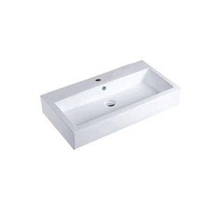 Wastafel Best Design Feel 80x44x15cm Keramiek Wit (met 1 kraangat)