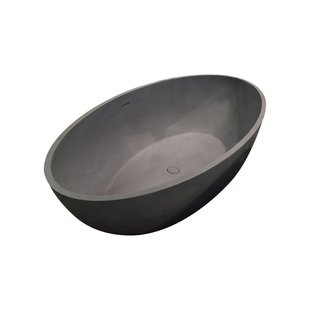Vrijstaand bad Best Design New Stone Lava 180x85x52cm Solid Surface Grijs