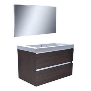 Badkamermeubelset Wiesbaden Vision 80x46 Grey Oak (2 laden)
