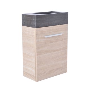 Fonteinkast Vision met Hardstenen Fontein 40cm Licht Eiken