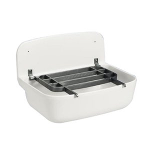 Uitstortgootsteen Plieger Kunststof 50x35cm Wit Exclusief Rooster 6/4&apos;&apos; Aansluiting